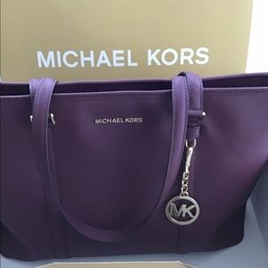 Micheal Kors burgundy tote.